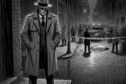 Detective J Juan Sandoval-Wyss observando desde las sombras